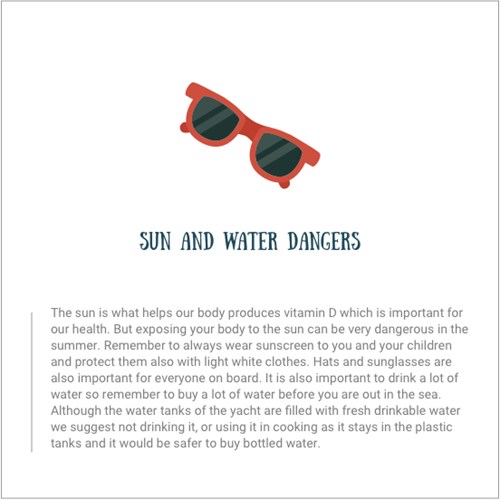 Sun and water dangers