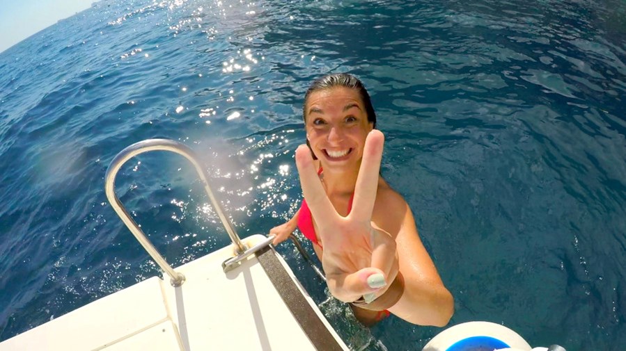Yacht Charter Greek island 2023 girl