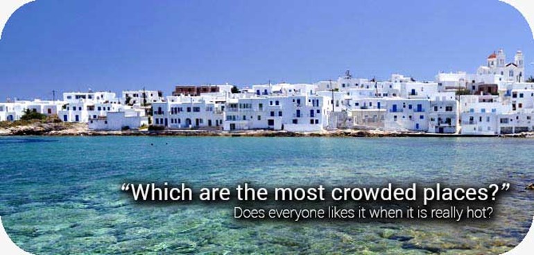 most crowded beaches in greece