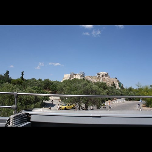 acropolis from the bus roof view