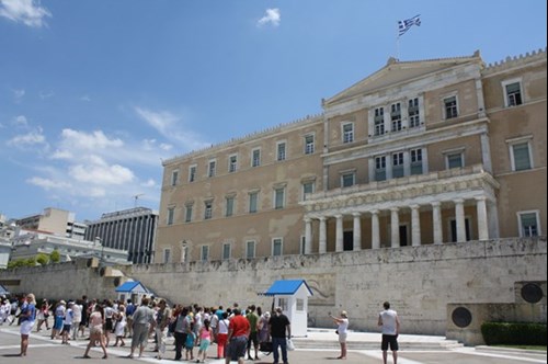 Greek parliament summer shoot