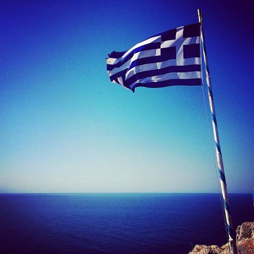 greek flag skiathos